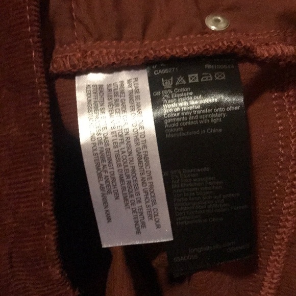 Long Tall Sally Corduroy Orange Bootcut Trousers - Picture 7 of 7